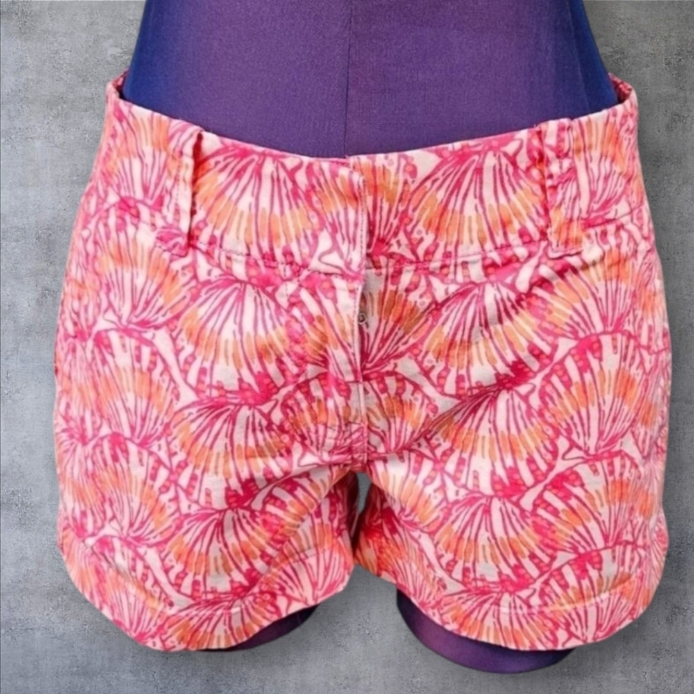 Vineyard Vines Colorful Pink & Orange‎ Chino Shorts Size 0 Women's
